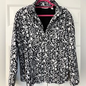 Coldwater Creek 1/4 Zipper Brushed Fleece Top